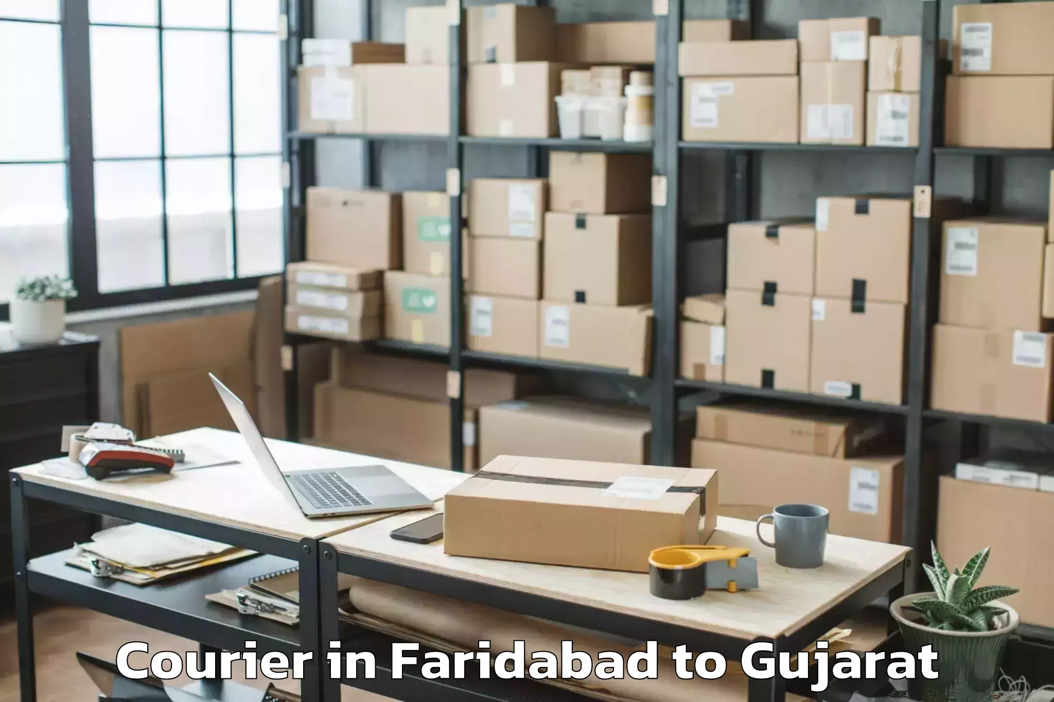 Professional Faridabad to Visavadar Courier